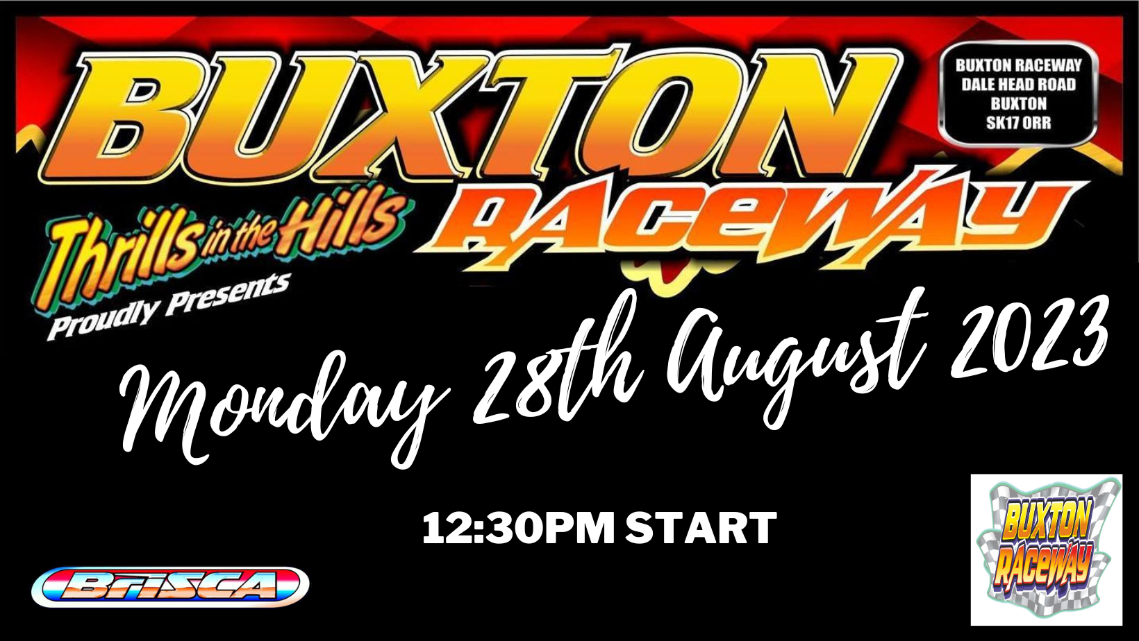 Buxton Raceway | Monday 28th August 12:30pm