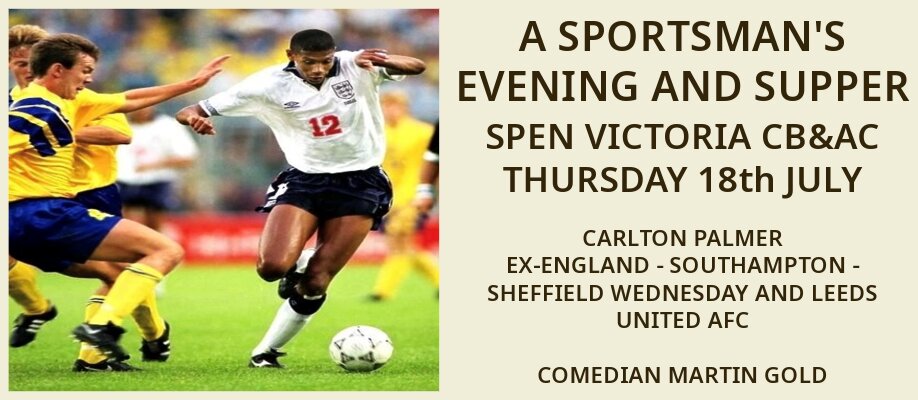 Sportsman’s Evening and Supper in the company of Carlton Palmer 