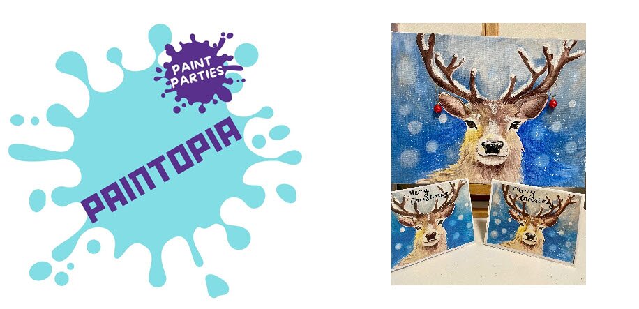 Snowy Reindeer | Paint and Chill, all ages!